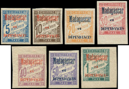 * MADAGASCAR - Taxe - 1/7, Complet 7 Valeurs - Timbres-taxe