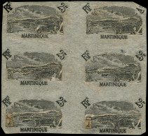 ESS MARTINIQUE - Poste - 68, Bloc De 6, Centre Seul Noir, Non Dentelé Sur Papier Pelure Gris: 25c. Fort De France - Otros & Sin Clasificación