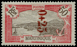 * MARTINIQUE - Poste - 109b, Variété Fleuron Plus Haut (case 7, Tirage 20), Signé: 0.25 S. 50c. Rouge - Otros & Sin Clasificación