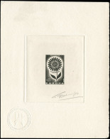 EPA MONACO - Poste - 652, épreuve D'artiste En Noir, Signée: 0.25 Europa 1964 (le 0.50 N'existe Pas) - Sonstige & Ohne Zuordnung