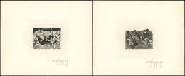 EPA MONACO - Poste - 1244, 2 épreuves D'artiste En Noir, Signées (1 En Négatif): Derain, "Trois Figures" - Sonstige & Ohne Zuordnung