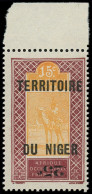 ** NIGER - Poste - 18b, Surcharge Renversée, Sans Les Barres, Bdf - Unused Stamps