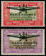 ** NOUVELLE-CALEDONIE - Poste Aérienne - 1/2, Signés, Luxe: Première Liaison Aérienne - Unused Stamps