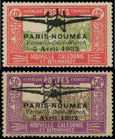 * NOUVELLE-CALEDONIE - Poste Aérienne - 1/2, Très Beaux, Signés: Paris-Nouméa - Autres & Non Classés