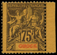 * OBOCK - Poste - 43a, Double "Obock", Signé Calves, Bdf: 75c. Violet - Otros & Sin Clasificación