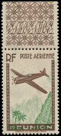 ** REUNION - Poste Aérienne - 5b, Sans La Valeur Faciale + Centre Très Déplacé: (12f.65) Brun Et Vert-jaune - Aéreo