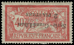 * SYRIE - Poste - 96a, Surcharge Renversée: 2p. S. 40c. Rouge Et Bleu - Unused Stamps