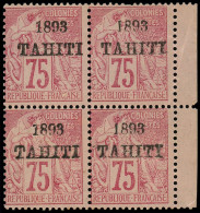 ** TAHITI - Poste - 29, Bloc De 4, Bdf: 75c. Rose - Other & Unclassified