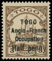 ** TOGO - Poste - 31Aa, Type II, "y" Maigre: 1/2p. Sur 3pf. Brun - Neufs