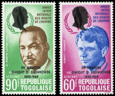 ** TOGO - Poste Aérienne - 113/14, Double Surcharge Noire: Eisenhower - Autres & Non Classés