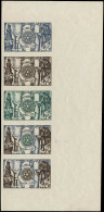 ** TUNISIE - Poste - 393, Bande De 5 Essais Dont Polychromes: 25f. Rotary - Other & Unclassified