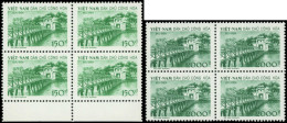 ** VIETNAM DU NORD - Poste - 156/57, 2 Blocs De 4: Temple De Jade Et Pont Huc - Viêt-Nam