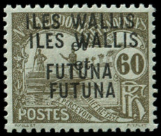 ** WALLIS & FUTUNA - Taxe - 7a, Double Surcharge: 60c. Brun-olive S. Azuré - Autres & Non Classés