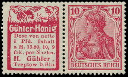 * ALL. EMPIRE - Timbres De Carnets - Michel W 3.21, 10pf. Rouge Germania: Guhler Honig (Abeille) - Other & Unclassified
