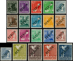 * ALL. BERLIN - Poste - 1/20, Complet, 20 Valeurs: Berlin Surcharge Noire - Unused Stamps