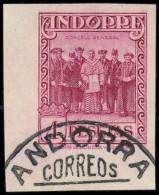 O ANDORRE ESPAGNOL - Poste - 25A, Non Dentelé, Cdf Avec N° De Contrôle Au Verso (A.000154): 4p. Lilas-rose - Used Stamps