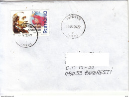 ROMANIA : DANISH WRITER ANDERSEN Cover Circulated As Domestic Letter #1038093979  - Registered Shipping! - Lettres & Documents