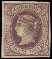 (*) ESPAGNE - Poste - 62, Bien Margé: 19c. Violet - Otros & Sin Clasificación