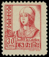 ** ESPAGNE - Poste - 583a, Type II, Avec Signature Fournier-Burgos: 30c. Rouge - Ungebraucht