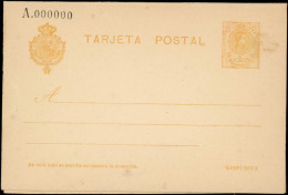 N ESPAGNE - Entiers Postaux - Edifil NE 3, Cp Double 10+15c. Jaune (S.000), Non émise - Otros & Sin Clasificación