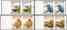 (*) GIBRALTAR - Poste - 853/56, 4 Paires Non Dentelées, Sur Bon à Tirer "Cartor" (20 Connus): Europa 1999, Martin-pêcheu - Gibraltar