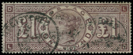 O GRANDE BRETAGNE - Poste - 89, Signé Scheller: 1£ Brun-lilas - Oblitérés