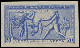 (*) GRECE - Poste - 170, Essai Non Dentelé, Signé: 20l. Jeux Olympiques 1906 - Other & Unclassified