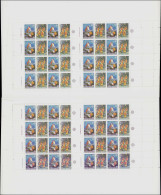 ** GRECE - Poste - 1703/04, Feuilles De 32 Paires Avec Variété De Piquage: Europa 1989 - Neufs