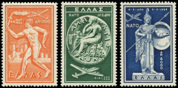 ** GRECE - Poste Aérienne - 66/68, Complet: Traité Atlantique Nord - Unused Stamps