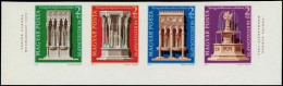 ** HONGRIE - Poste - 2447/50, Bande Non Dentelée Cdf: Journée Du Timbre 1975, Monuments Européens - Other & Unclassified