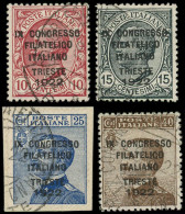 O ITALIE - Poste - 117/20, Série Complète 4 Valeurs, Signée Calves: Trieste 1922 - Used