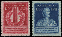 ** ITALIE - Poste - 549/50, Volta - Ohne Zuordnung