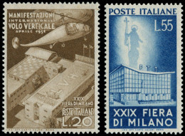 ** ITALIE - Poste - 595/96, Foire De Milan, Hélicoptère - Sin Clasificación