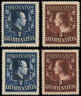 ** LIECHTENSTEIN - Poste - 266/67 + 266a/67a, Les 4 Valeurs, Complet - Sonstige & Ohne Zuordnung