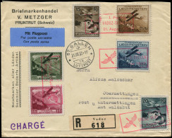 LET LIECHTENSTEIN - Poste Aérienne - 1/6, Complet Sur Enveloppe 1er Vol Vaduz/St. Gallen 31/8/30 - Sonstige & Ohne Zuordnung