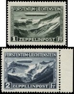 ** LIECHTENSTEIN - Poste Aérienne - 7/8, Le 8 Bdf, TB: Zeppelin 1931 - Sonstige & Ohne Zuordnung