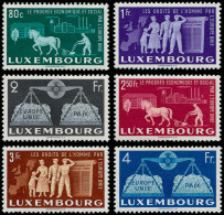 ** LUXEMBOURG - Poste - 443/48, Complet: Europe Unie 1951 - Autres & Non Classés