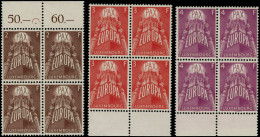 ** LUXEMBOURG - Poste - 531/33, 3 Blocs De 4, Bdf: Europa 1957 - Nuevos