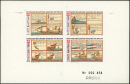 EPL ORDRE DE MALTE - Poste - 135/38, Feuillet Collectif Numéroté (Prova): Marine Ancienne - Malta (la Orden De)