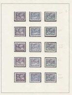 ** POLOGNE - Poste - 554/56, Collection De 35 Séries Différentes Surcharges Locales "Groszy" (Michel 636/8): 75ème An. U - Autres & Non Classés