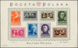 ** POLOGNE - Blocs Feuillets - 9, Célébrités, Chopin, Curie - Autres & Non Classés