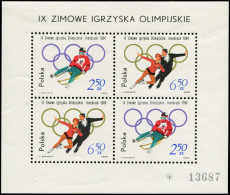 ** POLOGNE - Blocs Feuillets - 38, Numéroté: Jeux Olympiques D'Innsbruck 1964 - Autres & Non Classés