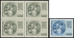 ** PORTUGAL - Poste - 1048, Bloc De 4 Non émis En Gris (+ Normal Bleu), Sans Inscription Au Dos: 1s. Cabral (rousseurs) - Sonstige & Ohne Zuordnung