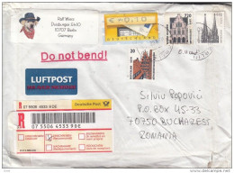 GERMANY: REGISTERED Cover Circulated To ROMANIA - Registered Shipping! - Gebraucht