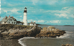 Portland Head Light, First Lighthouse Erected By The United States, Portland, Maine Glue Marks On Back - Portland