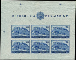 ** SAINT MARIN - Blocs Feuillets - 5a, Non Dentelé (manque De Gomme Habituels En Haut): 200l. Bleu UPU - Other & Unclassified