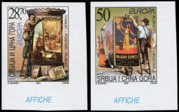 ** SERBIE & MONTENEGRO - Poste - 2956/57, Non Dentelés: Europa 2003, Affiches Publicitaires - Serbie