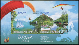 ** SERBIE & MONTENEGRO - Blocs Feuillets - 58, Non Dentelé: Europa 2004, Parapente Et Delta - Serbien