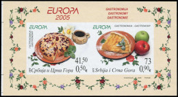 ** SERBIE & MONTENEGRO - Blocs Feuillets - 62, Non Dentelé: Europa 2005, Pâtisserie, Pommes - Serbie