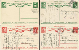 O SUISSE - Entiers Postaux - Michel P 120 1/2 + P 121 1/2, Série Complète De 4 Entiers 1927 - Sonstige & Ohne Zuordnung